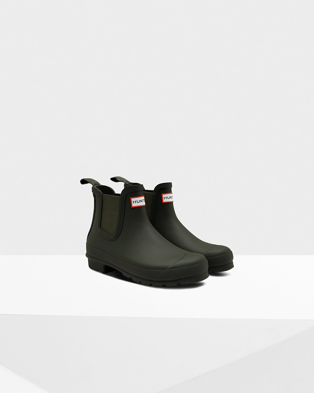 Chelsea Boots Dam - Hunter Original - Mörk Olivgröna - 782415-EHV